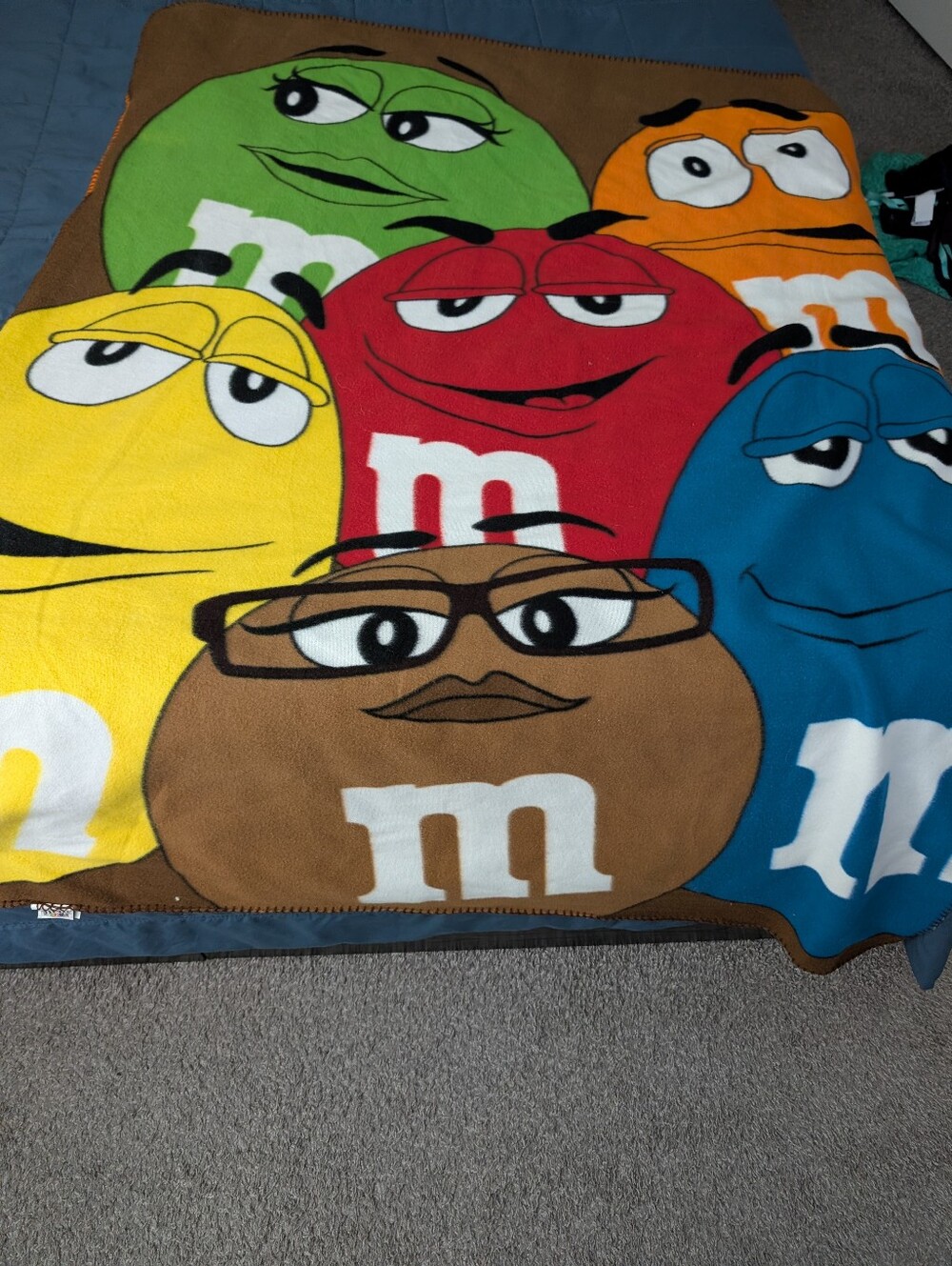 M&M'S Plush Character Throw Blanket - Red, Yellow, Green, Blue, Orange, Brown